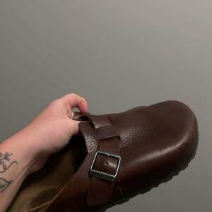 Birkenstock Men's Dark Brown Leather Loafers